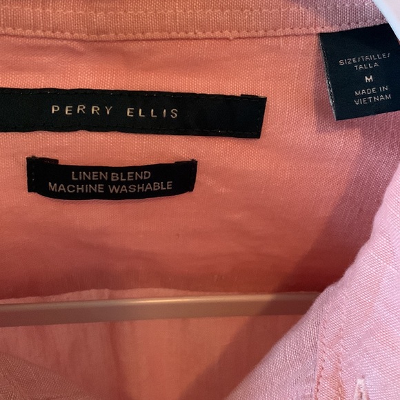 Pink Linen Blend Button Down - Picture 3 of 8